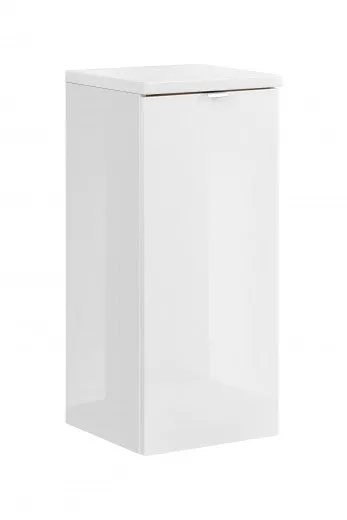 Meuble de salle de bain suspendu 1 porte, Capri Blanc, l35xA35xH80 cm