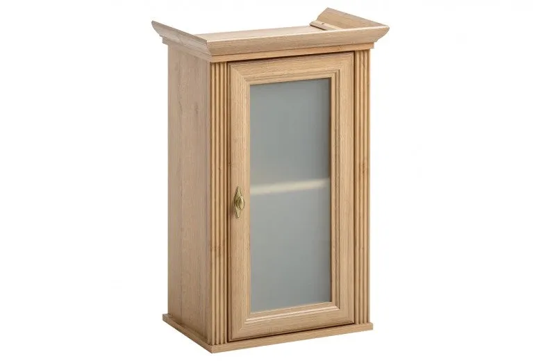 Meuble de salle de bain suspendu avec vitrine, 1 porte, Palace Riviera, l43xA30xH79 cm