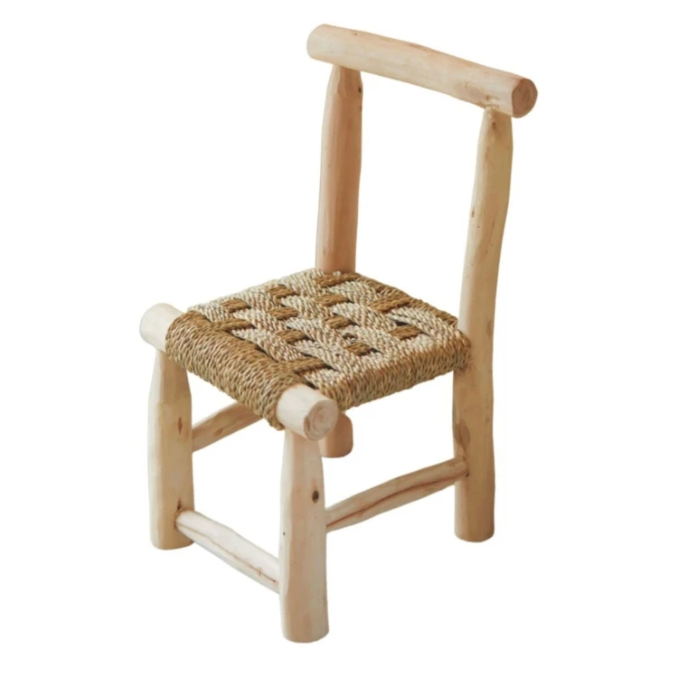 Chaise enfant bois Japandi
