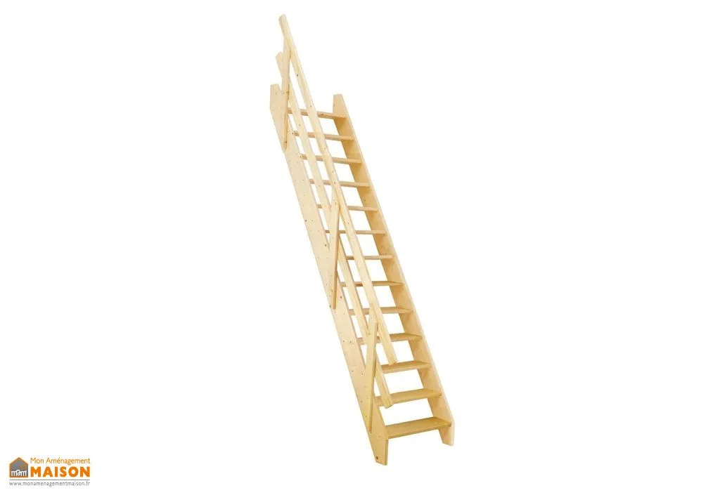 Échelle de Meunier Bois sur Pivots Réglables - Largeur 70cm