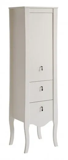 Meuble de salle de bain haut, 1 porte et 2 tiroirs, Elisabeth, l45xA35xH155 cm