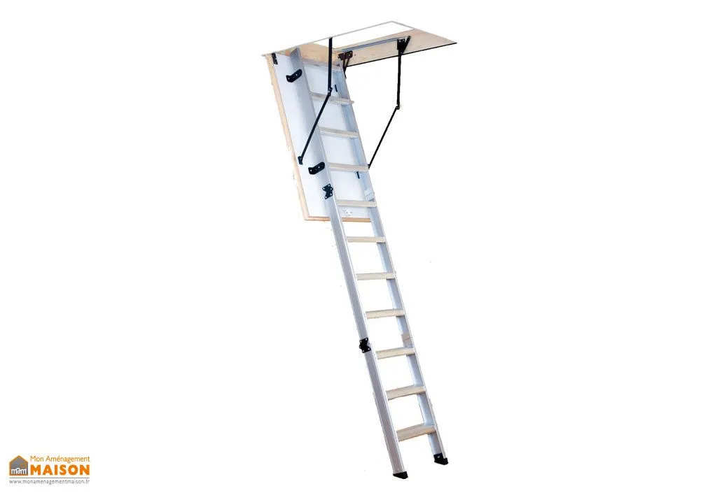 Escalier Escamotable Isolé 46 mm Alu + Trappe