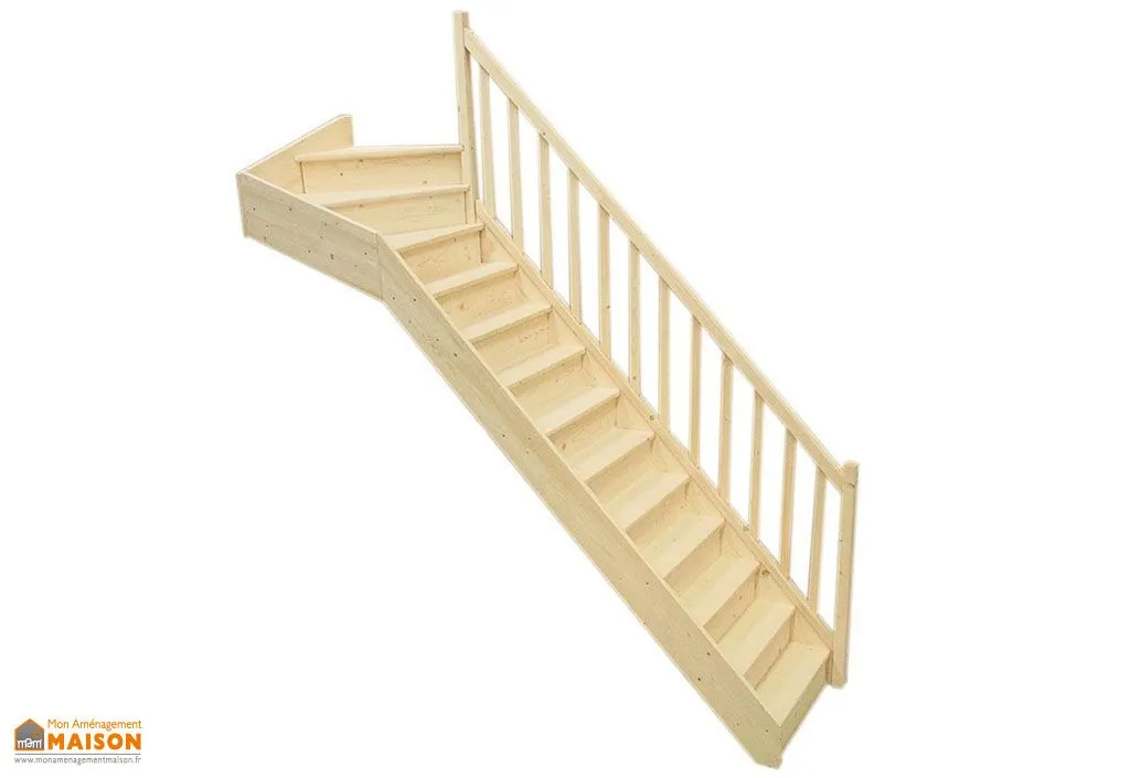 Escalier Quart Tournant Haut 80 cm