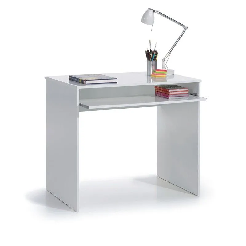 Bureau d'ordinateur blanc, 90 x 54 x 79 cm