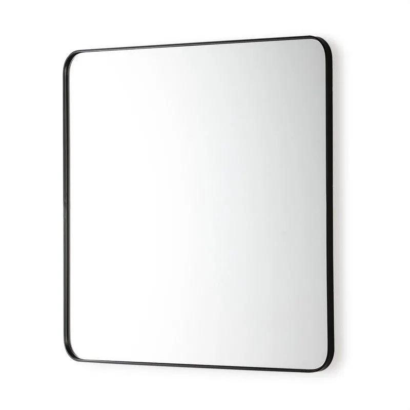Miroir 80x3x80 Cristal / Métal Noir