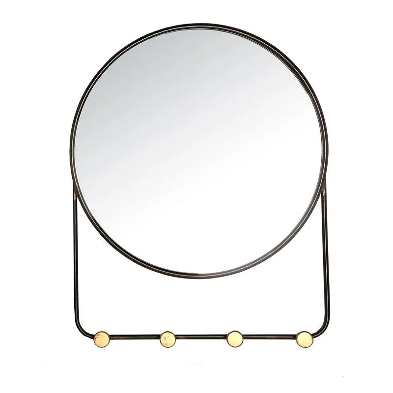 Miroir en fer et miroir noir et or, 50 x 5 x 63 cm | Vische