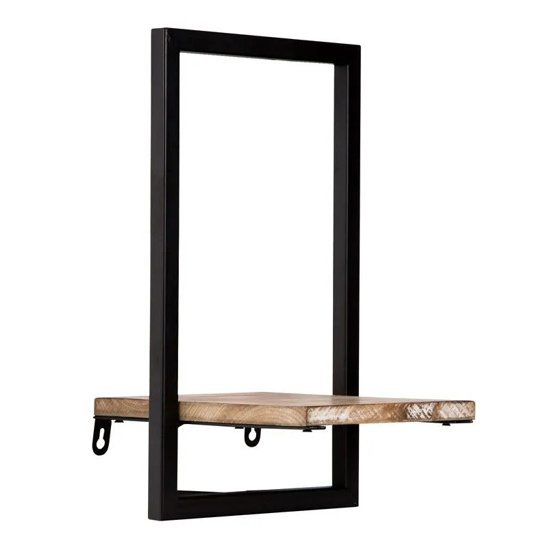 Etagère en métal et bois, 20x23x25 cm