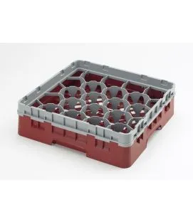 Casier lave-verres 20 compartiments 50x50x22,5 cm 9,84 cm 17,5 cm Camrack Cambro