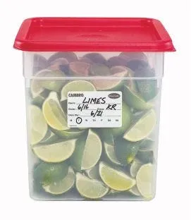 Boîte distributrice de 250 étiquettes de traçabilité alimentaire hydrosolubles papier 7,6x5 cm Non repositionnable Non décollable Storesafe Cambro (250 pièces)