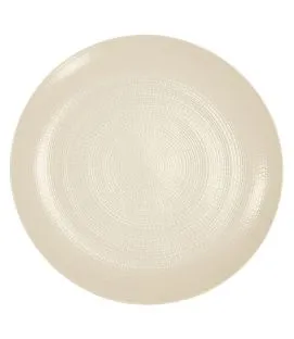 Assiette coupe plate rond kaolin grès émaillé Ø 28 cm Modulo Nature Degrenne