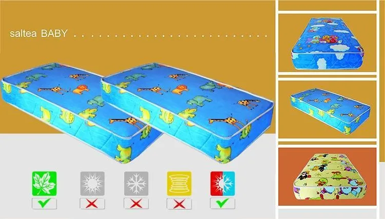 Matelas pour enfants en mousse de polyuréthane, 8 cm, 0-2 ans