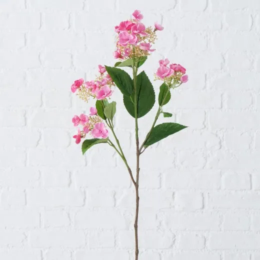 Fil fleur artificielle hortensia rose / vert, H75 cm