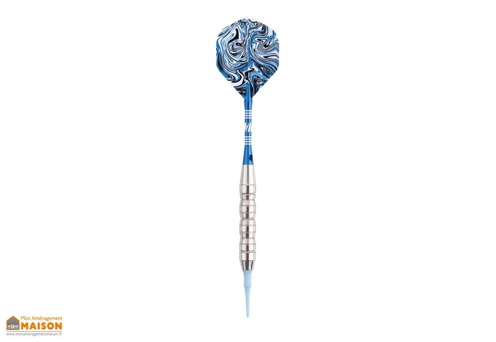 Jeu de 3 fléchettes professionnelles pointe plastique – Bleu