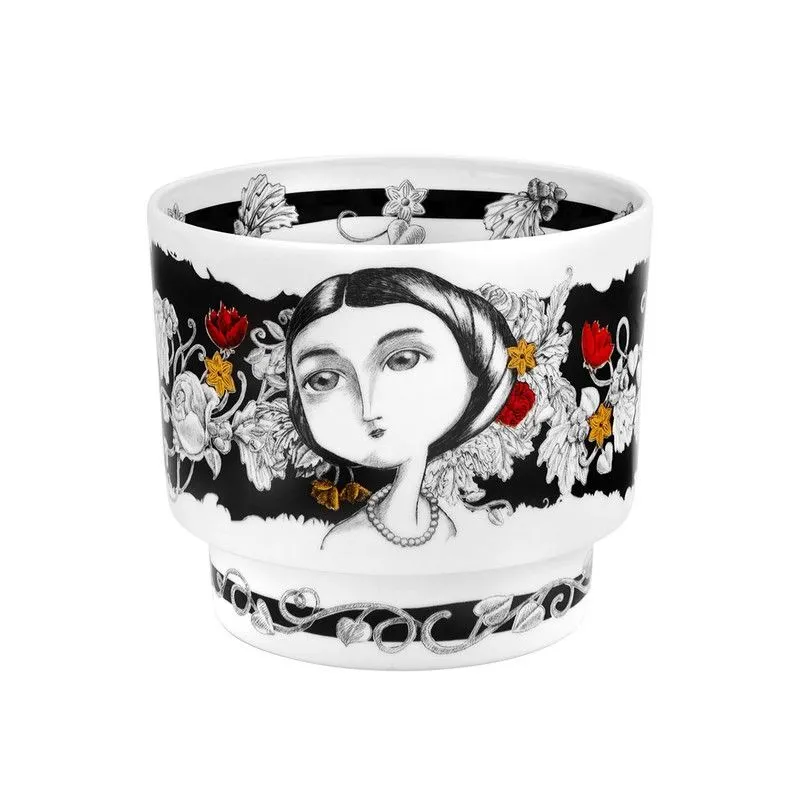 Vase en porcelaine Reine Estefânia multicolore, 18 x 18 x 15,7 cm | Raihas du Portugal