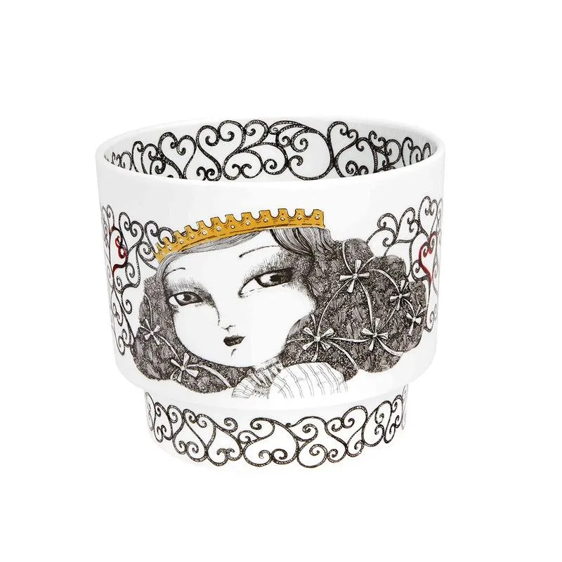 Vase en porcelaine Reine Inês de Castro multicolore, 18 x 18 x 15,7 cm | Raihas du Portugal