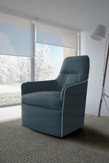 Fauteuil fixe tapissé de tissu, Bangkok Huile, l70xA80xH96 cm