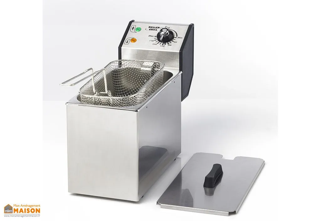 Friteuse électrique professionnelle en inox à zone froide