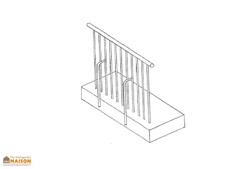 Garde-Corps d'étage en métal pour escalier Flamenco - 1 m
