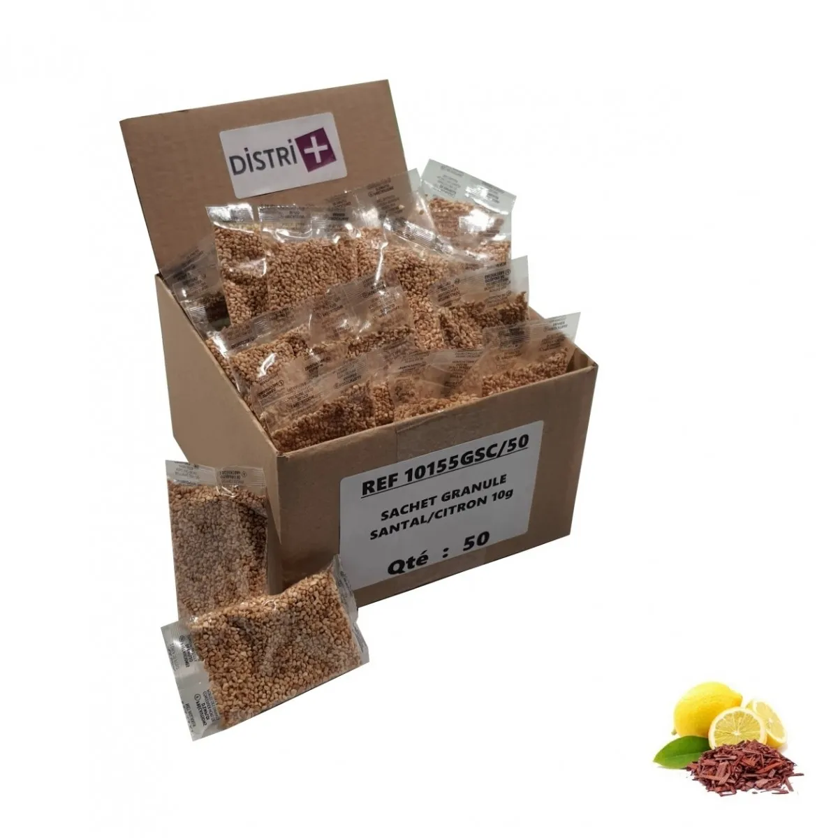 Granulés parfumés Santal Citron pour aspirateur 50 sachets de 10g