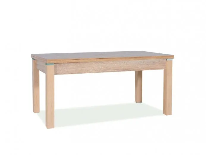 Table basse à rallonge, Kleopatra Chêne Sonoma, L124-164xl64xH56-75 cm