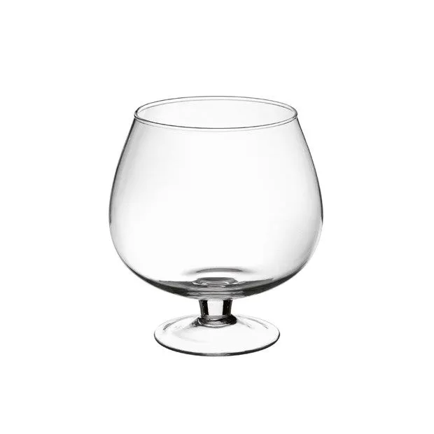 ALE Import Cognac Glass Confetti Holder H 210 Mm D 190 Mm Transparent
