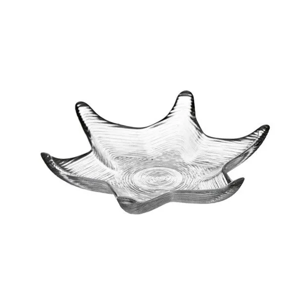 ALE Import Glass Star Plate H 45 Mm D 180 Mm Transparent