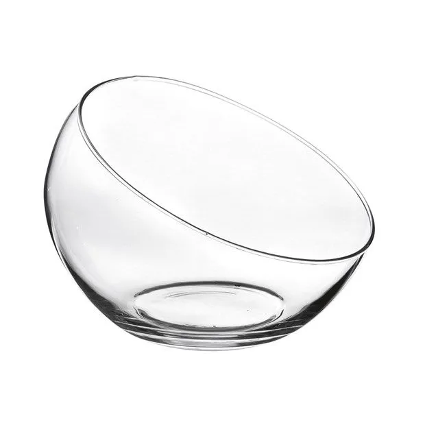ALE Import Glass Sphere Oblique Cut H 160 Mm D 200 Mm Transparent