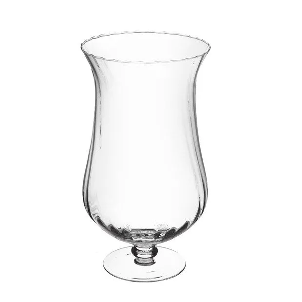 ALE Import Optical Glass Vase Confetti Holder H 400 Mm D 225 Mm Transp
