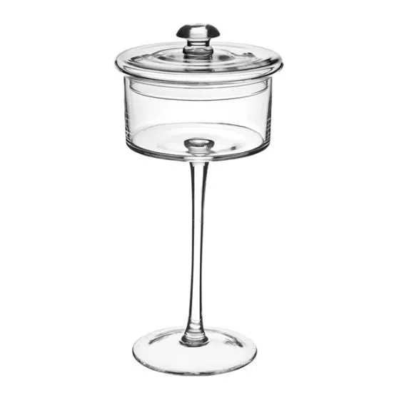 ALE Import Glass Bomboniera H 360 Mm D 170 Mm Transparent