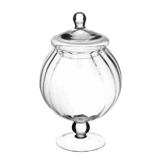 ALE Import Bomboniera Optical Glass H 310 Mm D 190 Mm Transparent