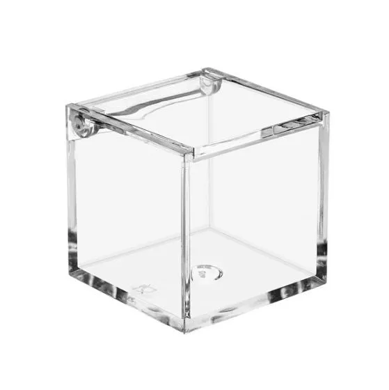ALE Import Plexiglass Confetti Cube 50 x 50 x 50 Mm Transparent 25 Pcs