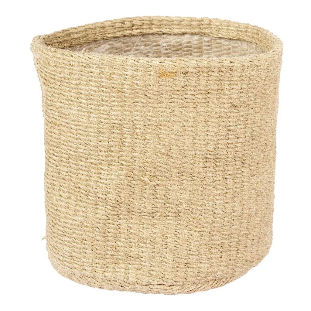 ARPIMEX Jute Basket Storage D 19 Cm H 20 Cm Beige