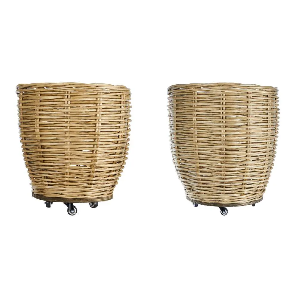 ARPIMEX Set of 2 Wicker Baskets 62 x 62 x 42 Cm