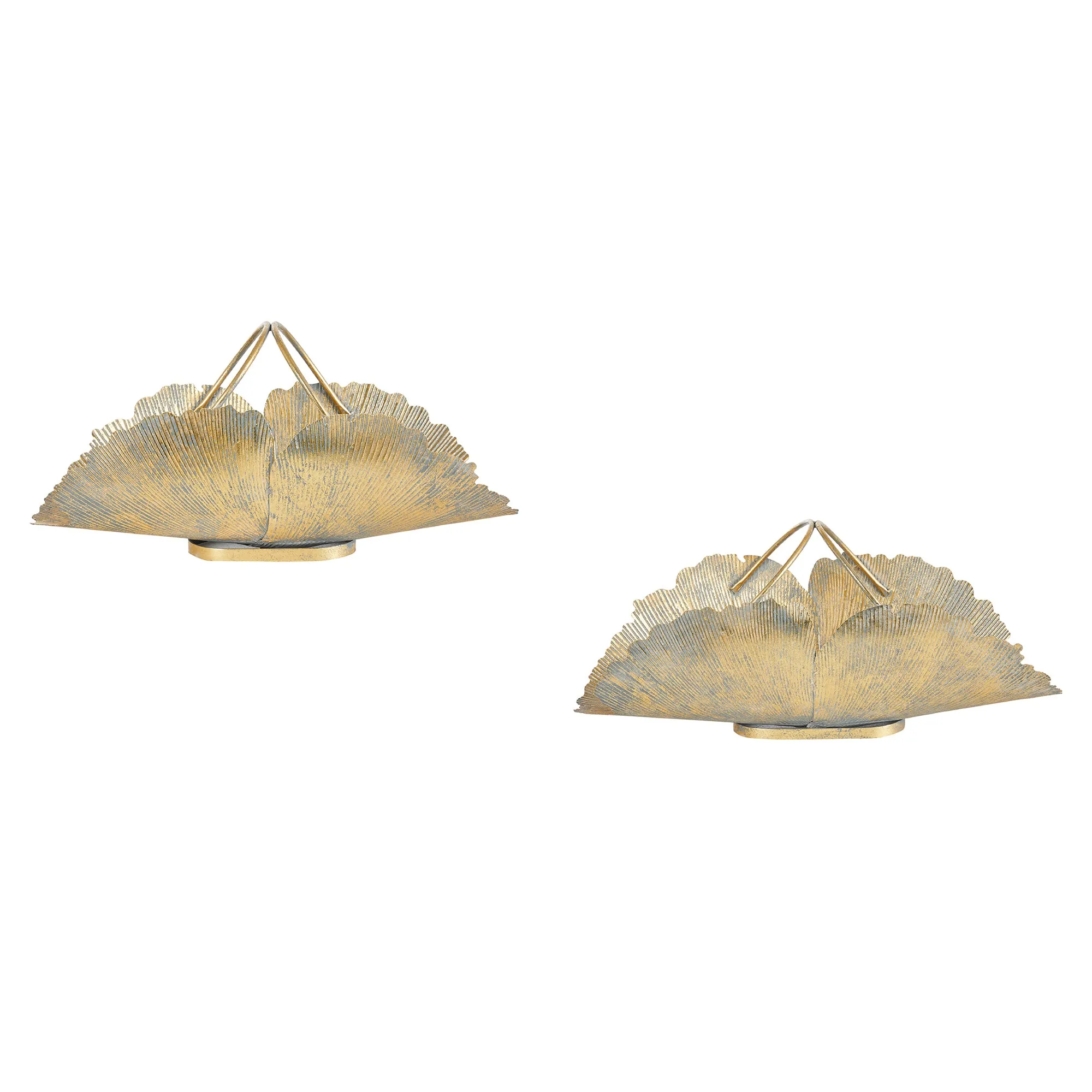 ARPIMEX Set of 2 Metal Plates MG 63 x 26 x 27 Cm Gold