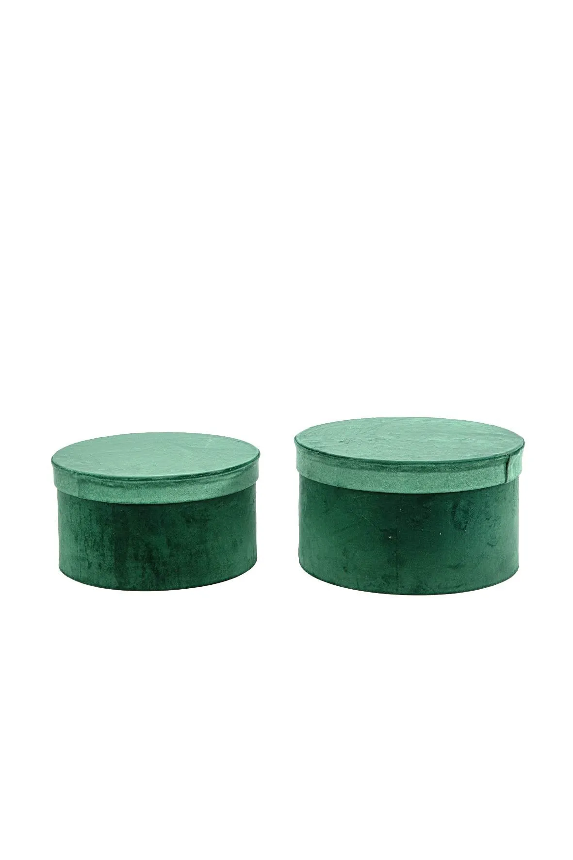 ARPIMEX Christmas Set 2 Cylindrical Boxes D 28.5 Cm H 16 Cm Dark Green