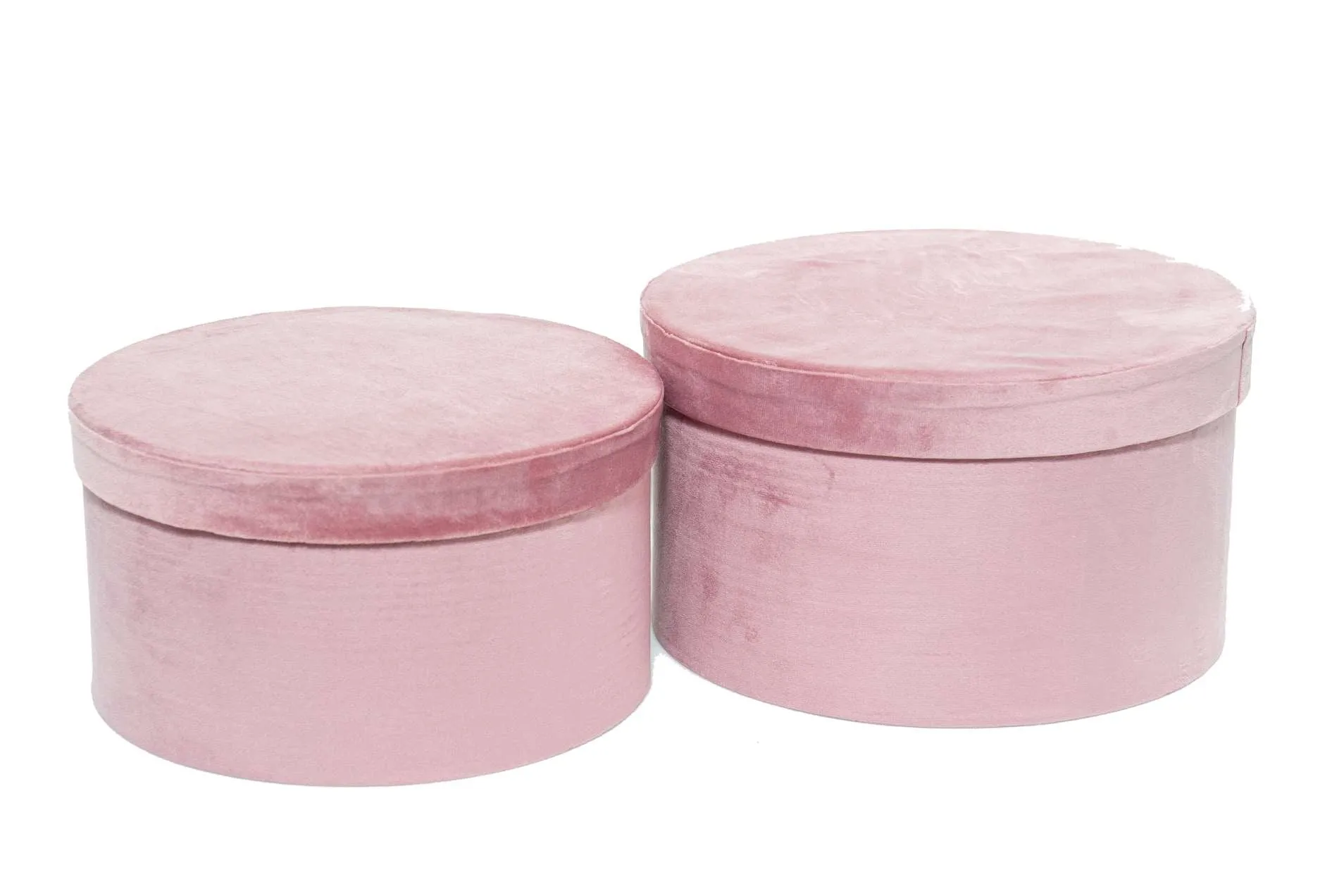 ARPIMEX Christmas Set 2 Cylindrical Boxes D 28.5 Cm H 16 Cm Pink Velve