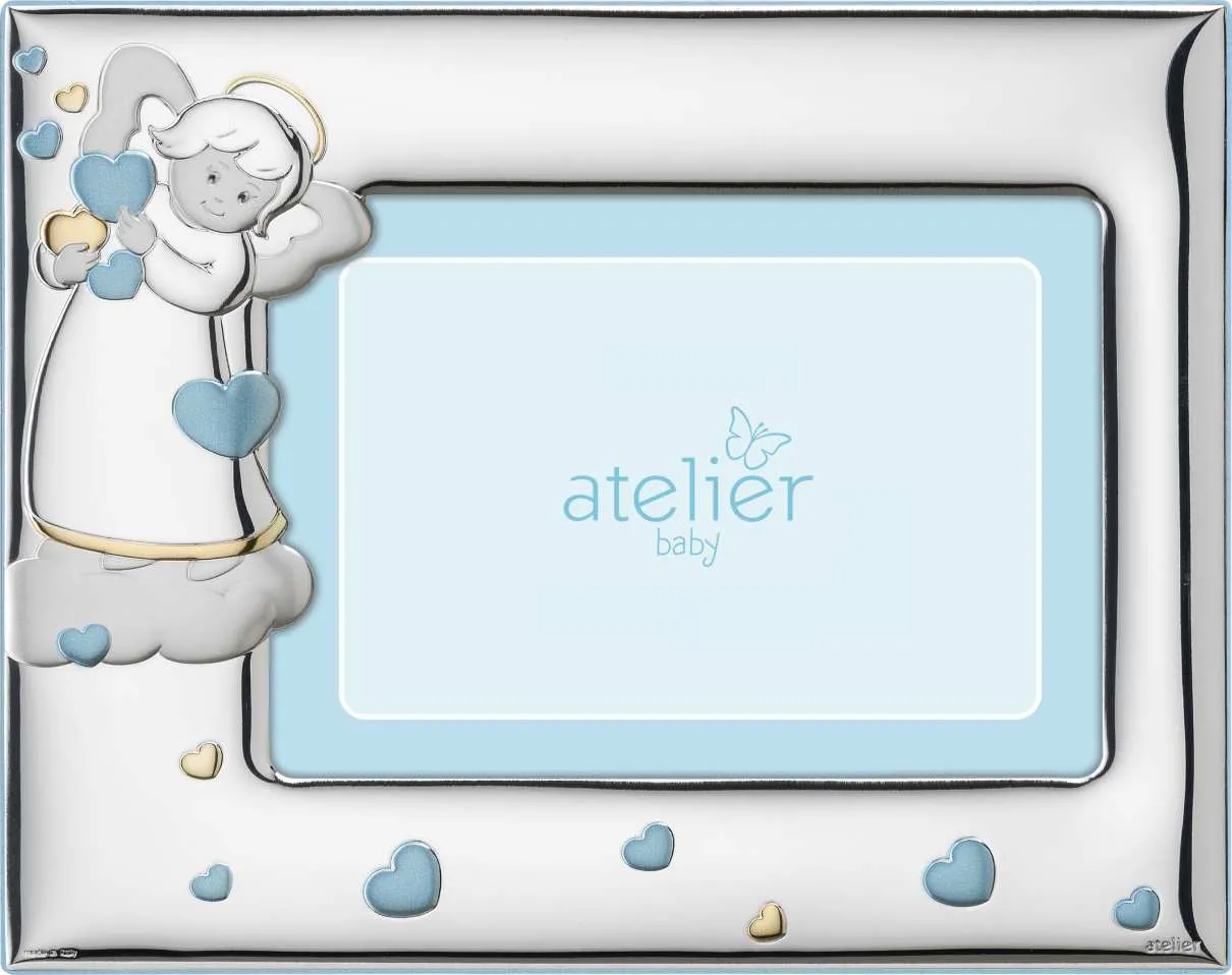 Atelier Photo Frame Angel 13 x 18 Cm Light Blue Silver