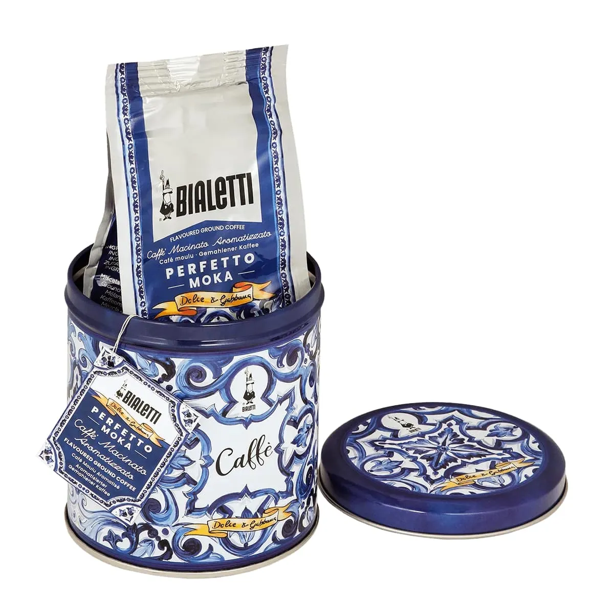 Bialetti Dolce and Gabbana Authentic Ground Coffee with Tin 200 Gr Med
