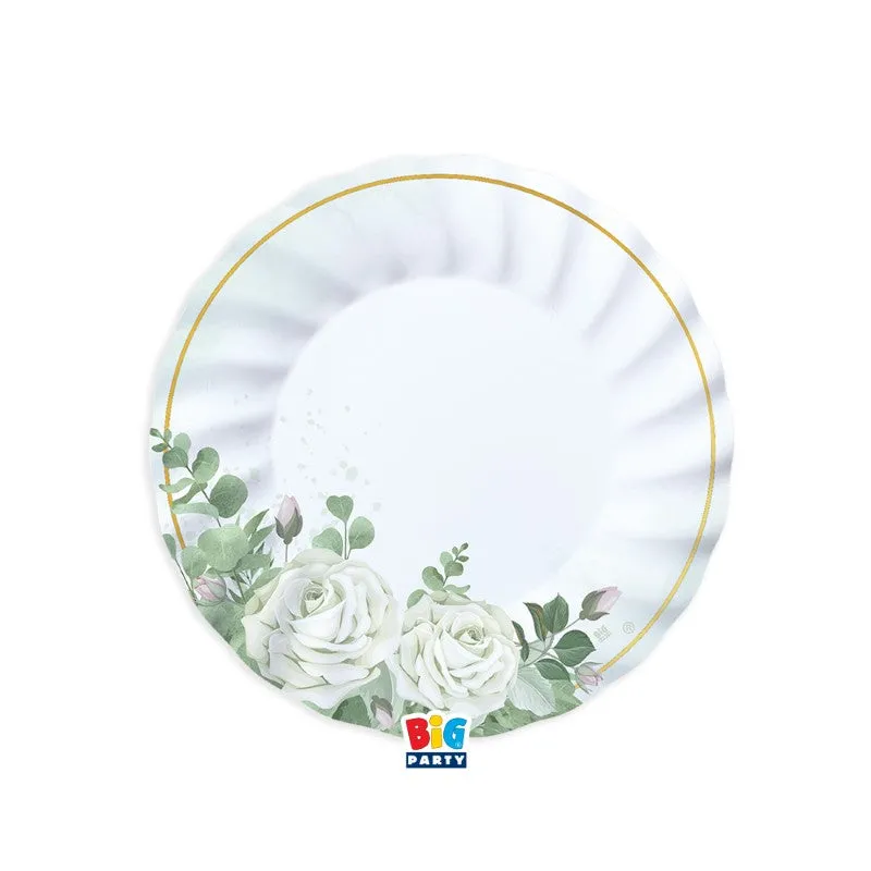 Big Party Eucalyptus Paper Plates D 20 Cm 6 Pcs