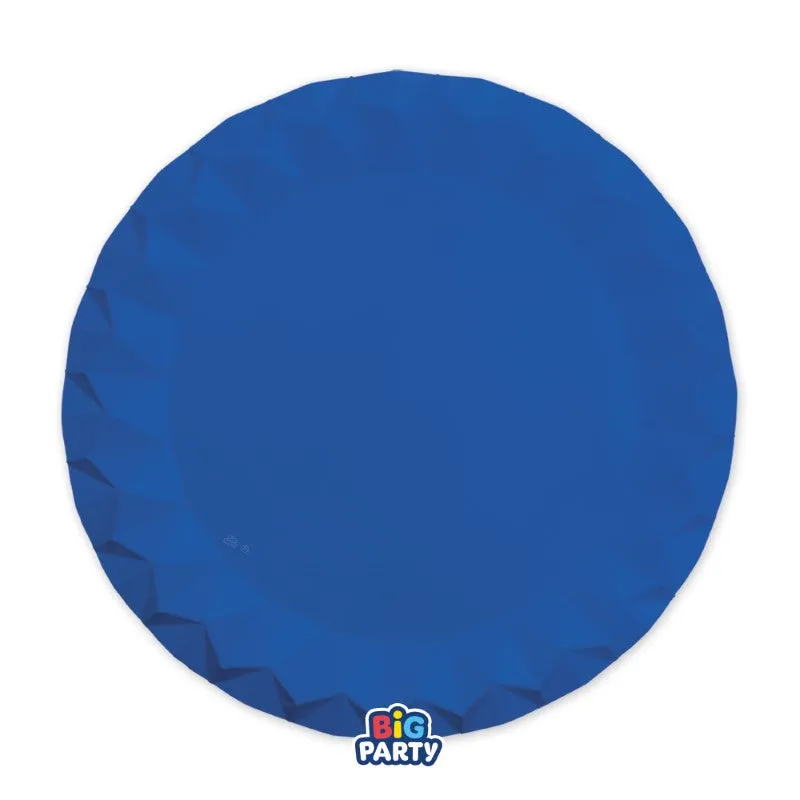 Big Party Diamond Paper Placemats D 32 Cm Blue Cf 6 Pcs