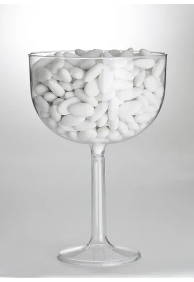 Bigiemme Plastic Wine Glass 16 x 24 cm Transparent Confetti Holder