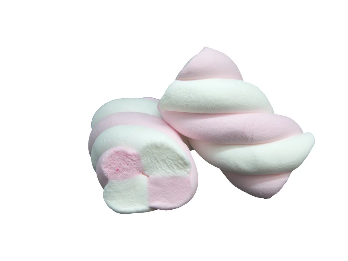 Biribaò Marshmallows Braid White Pink Bulgari 1 Kg Bag