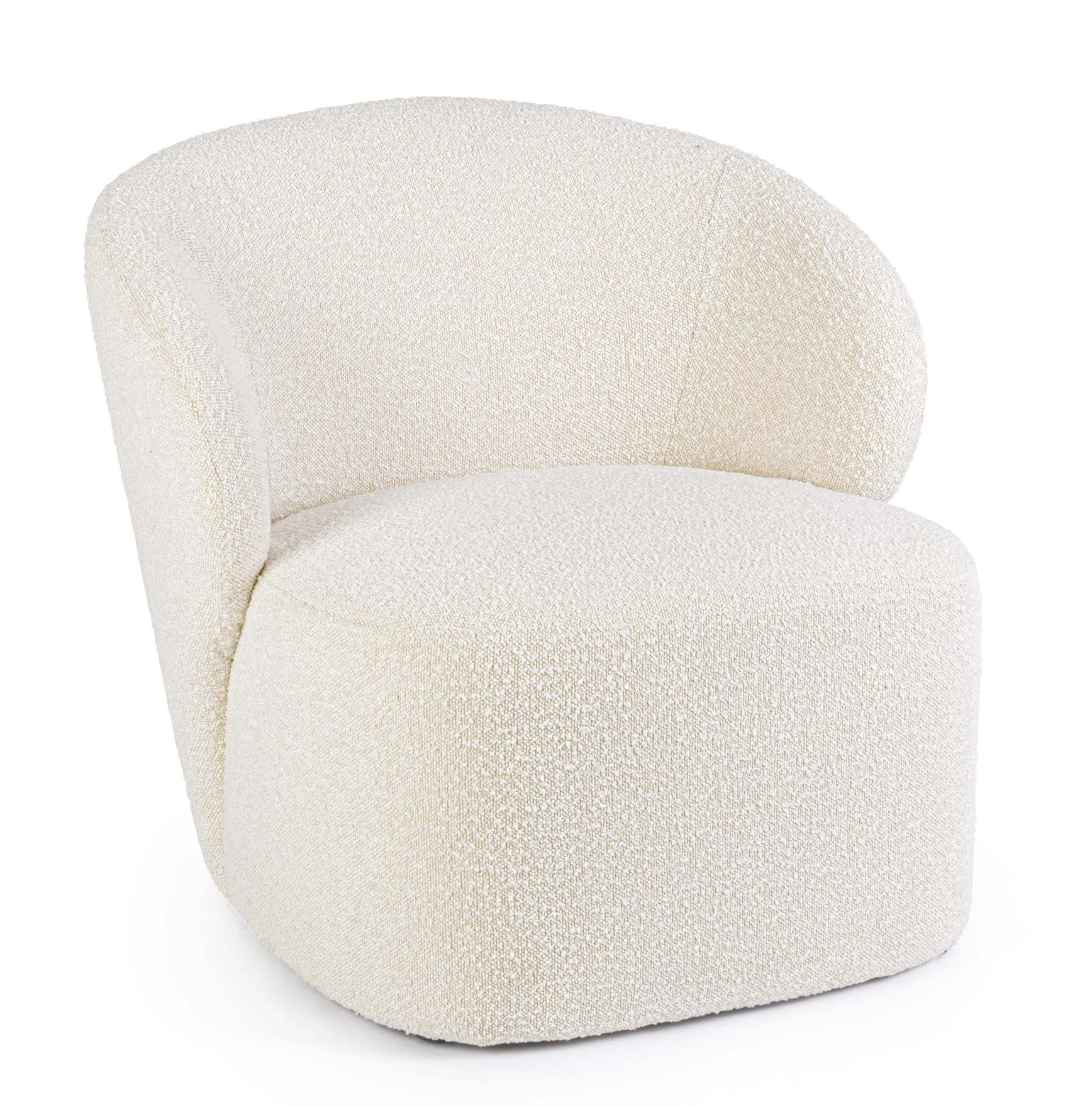 Bizzotto Babila Naturael Armchair with Bouclè Effect