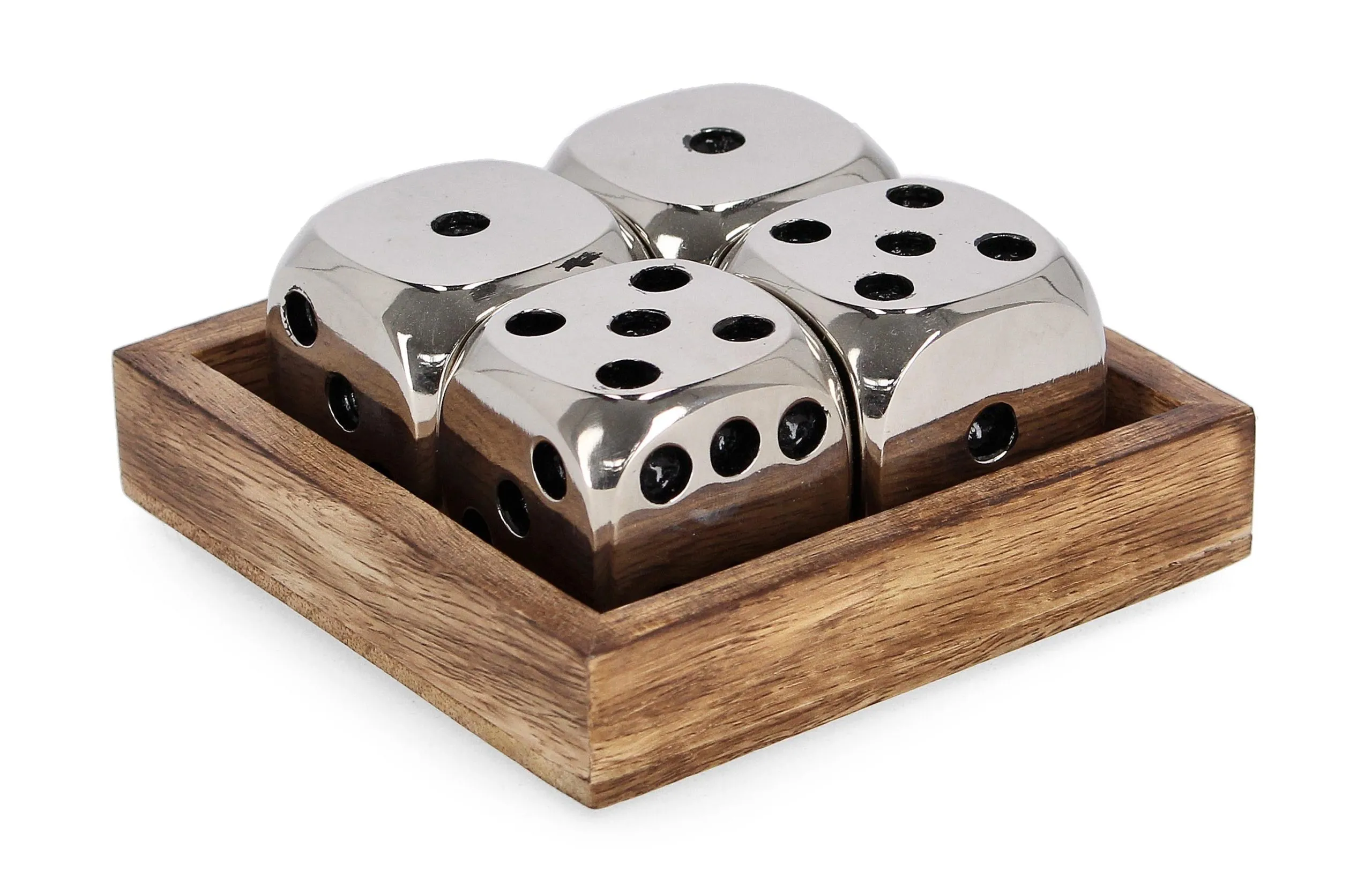 Bizzotto Decoration Dice Fortune 10.5 x 10.5 Cm Silver