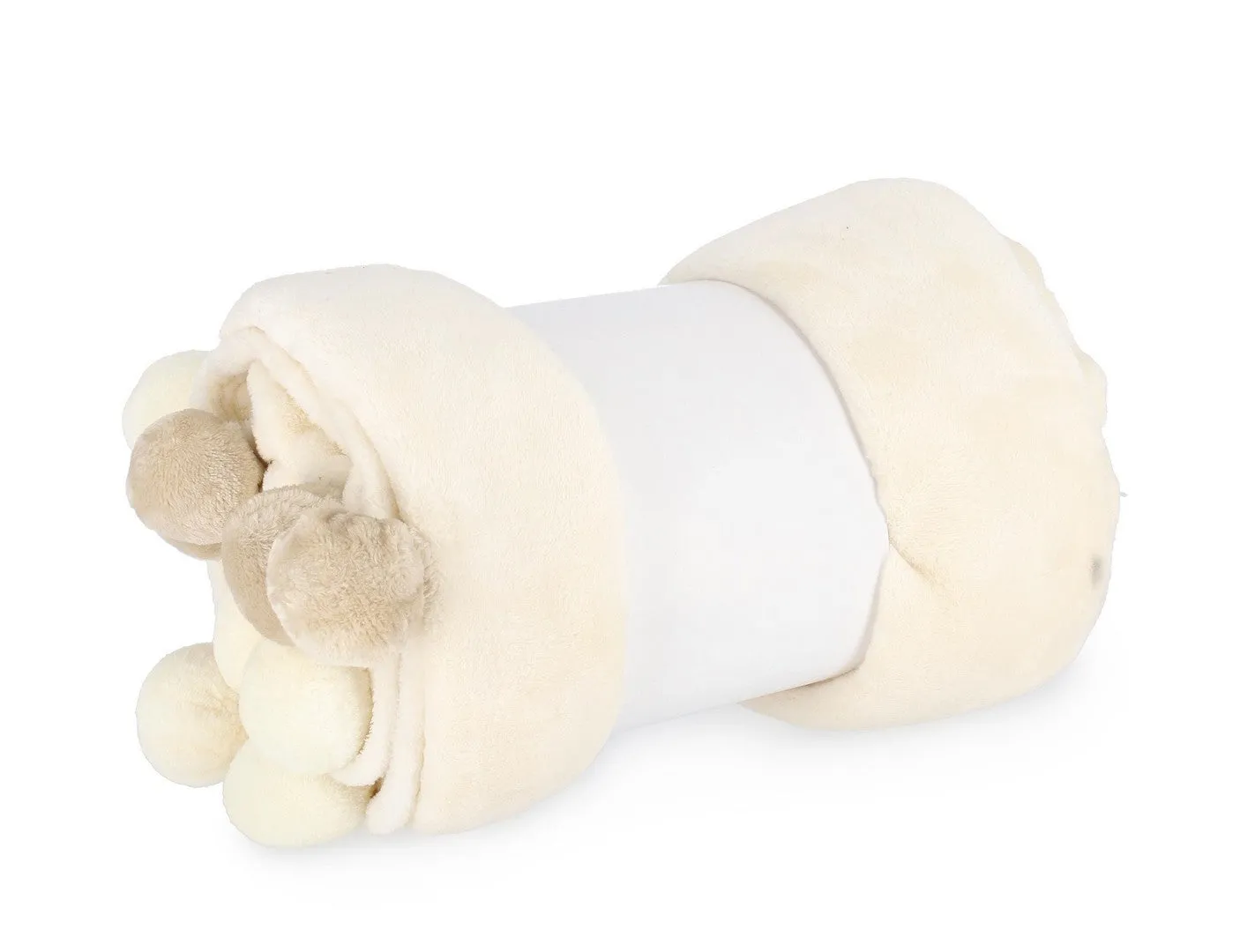 Bizzotto Plaid Pompom Christmas 150 x 200 Cm White