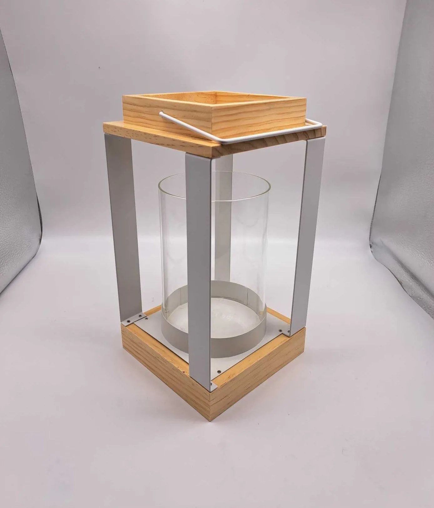 BONTURI CASA HOME DECORATION Lantern Metal Wood H 29 Cm 15.5 x 15.5 Cm