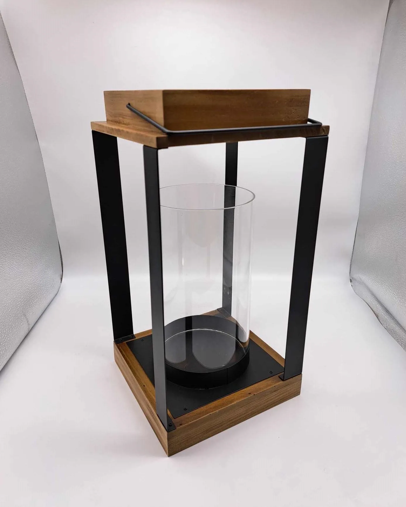 BONTURI CASA HOME DECORATION Lantern Metal Wood H 38 Cm 19.5 x 19.5 Cm