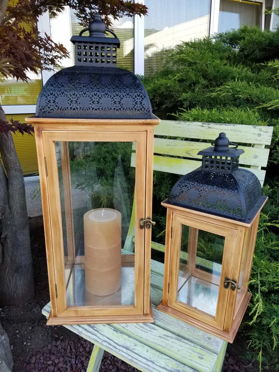 BONTURI HOME HOME DECORATION Lantern Set 2 Pcs 24 x 24 x 64 Cm 18 x 18