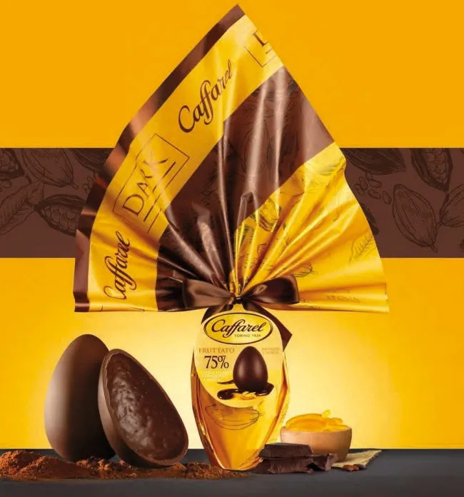 Caffarel Uovo Dark Ass. Dark Classic or with Cocoa Nibs or with Orange