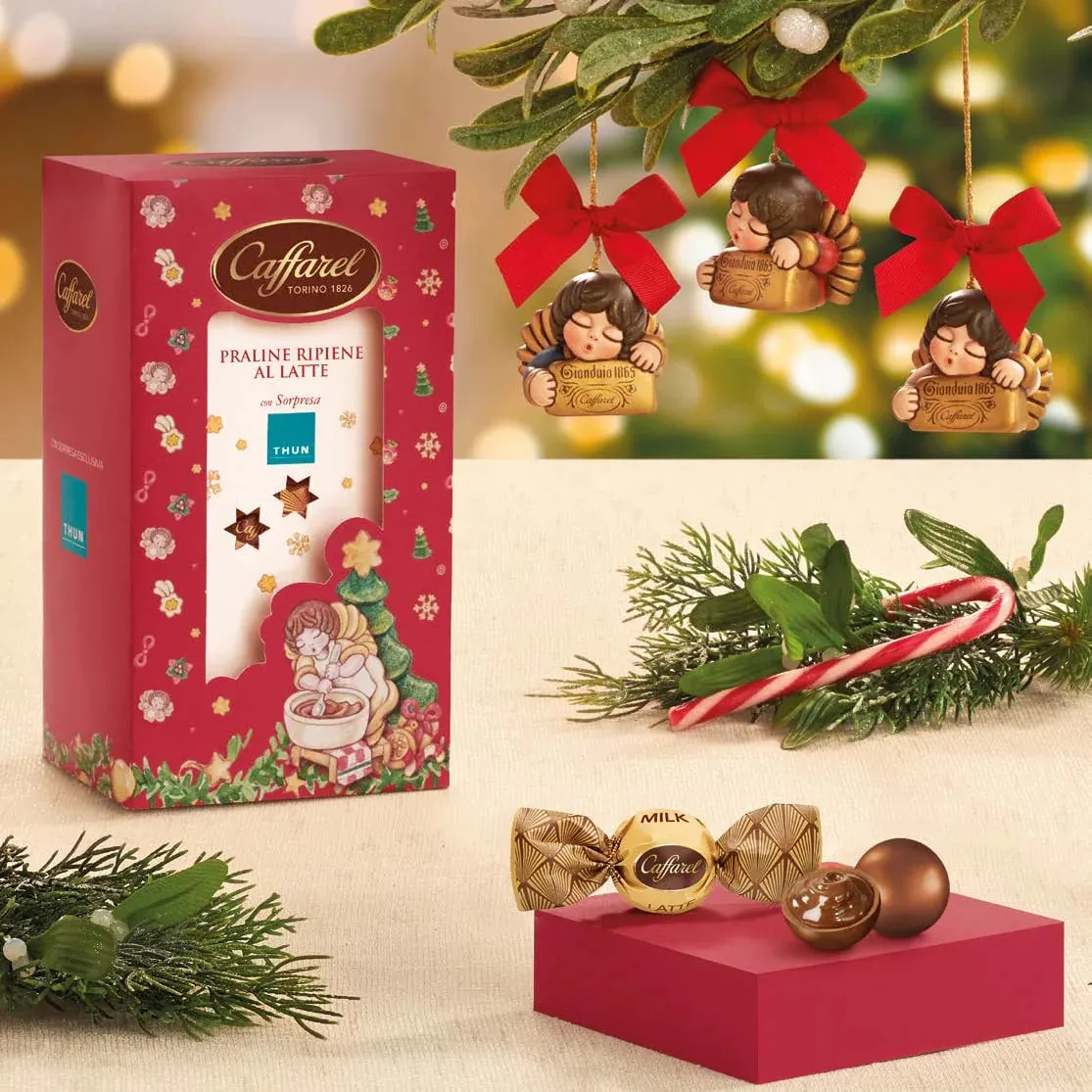 Caffarel Christmas Tree Box with Thun Surprise 170 Gr